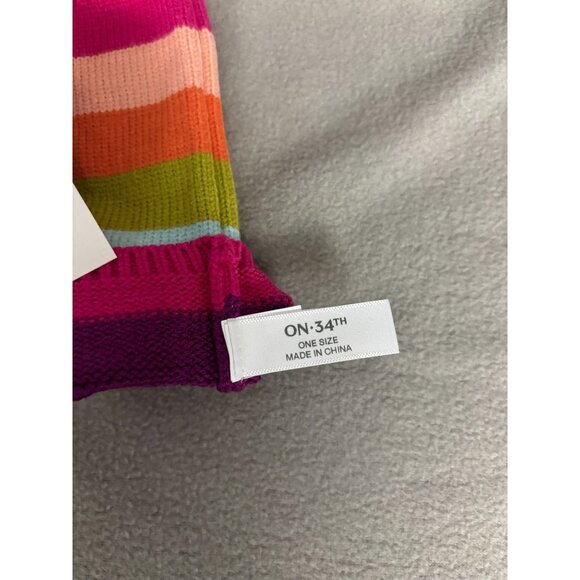 On 34th Women's Cozy Colorblocked Multicolor Fingerless Gloves One Size NWT's - Picture 7 of 7